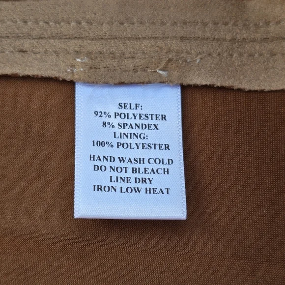 Promesa Faux Suede Long Jacket, Caramel Tan, Size S, NWT - Picture 6 of 11
